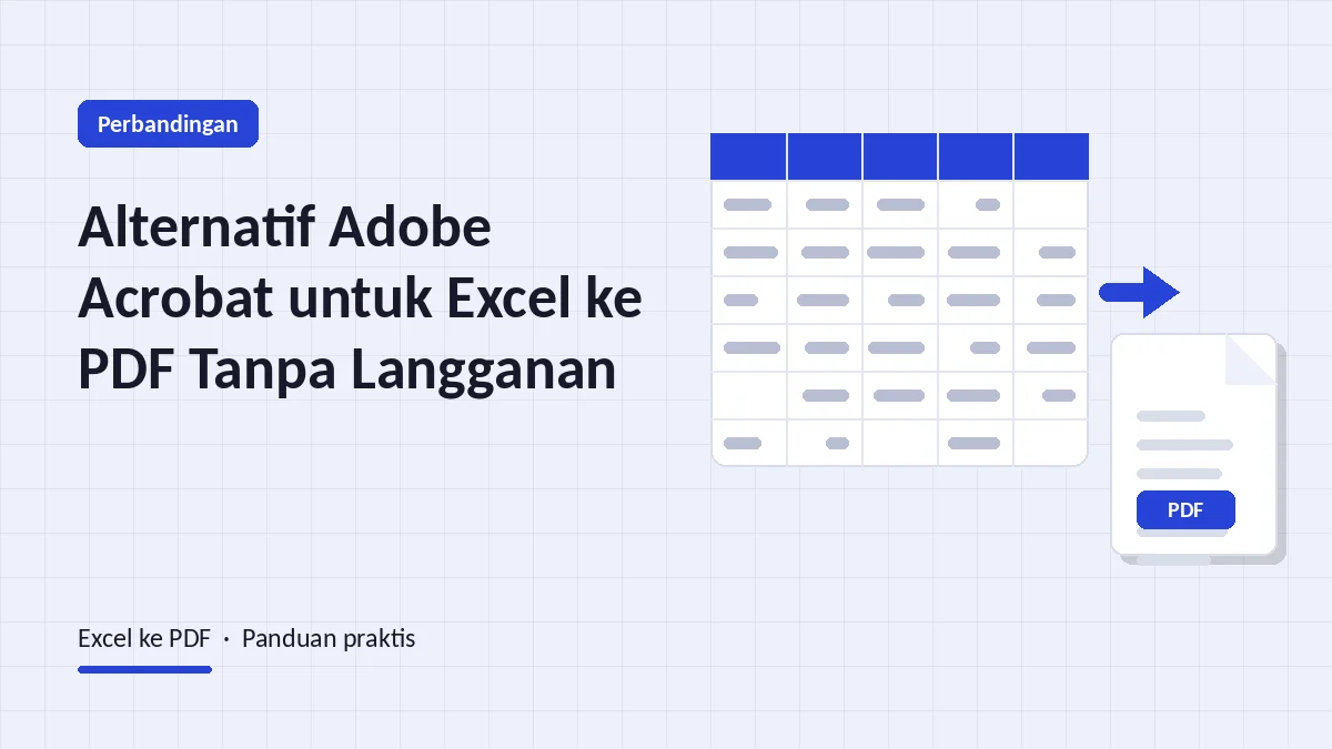 Alternatif Adobe Acrobat untuk Excel ke PDF Tanpa Langganan