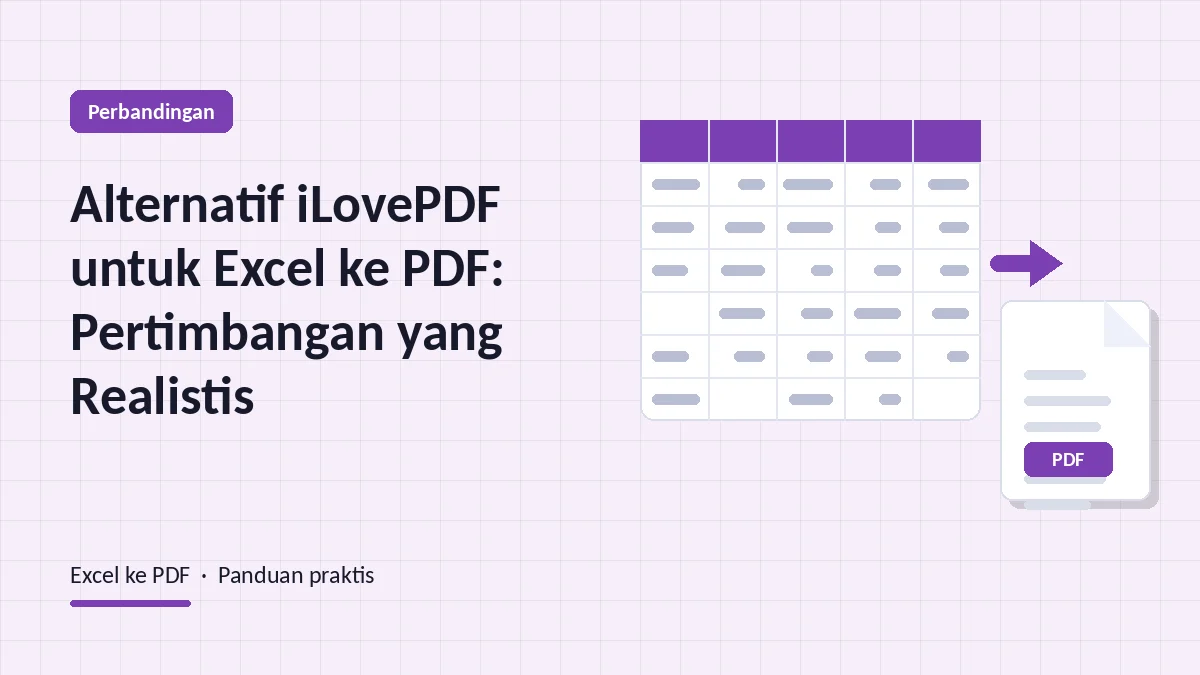 Alternatif iLovePDF untuk Excel ke PDF: Pertimbangan yang Realistis