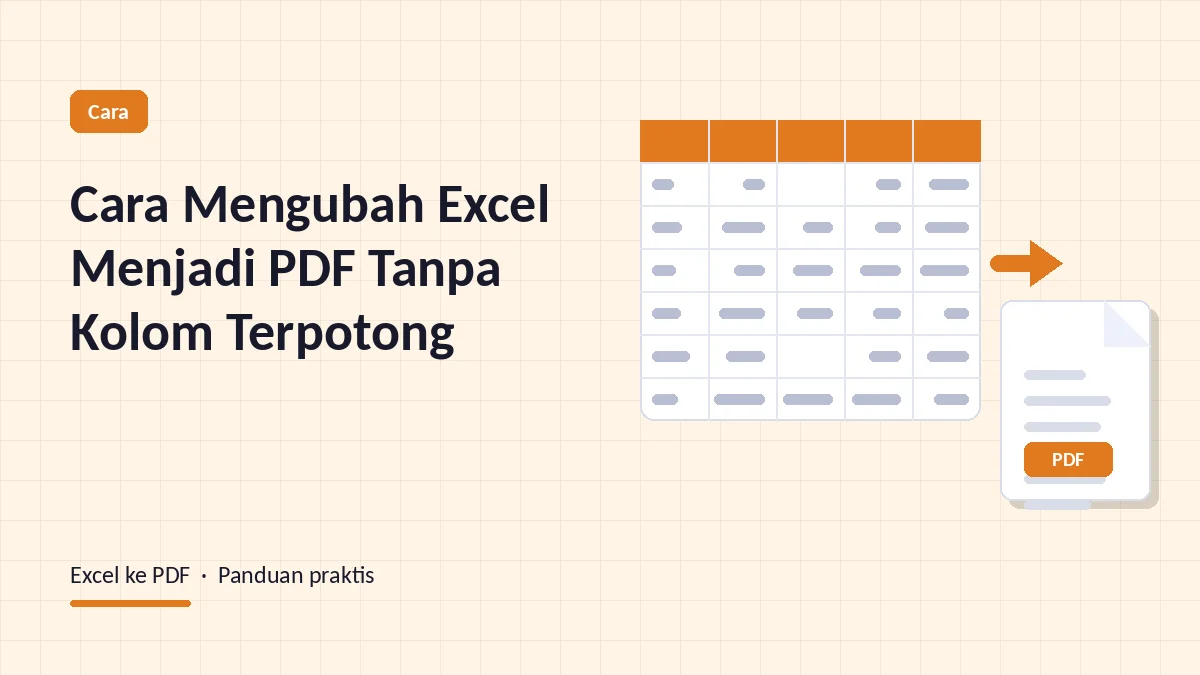 Cara Mengubah Excel Menjadi PDF Tanpa Kolom Terpotong