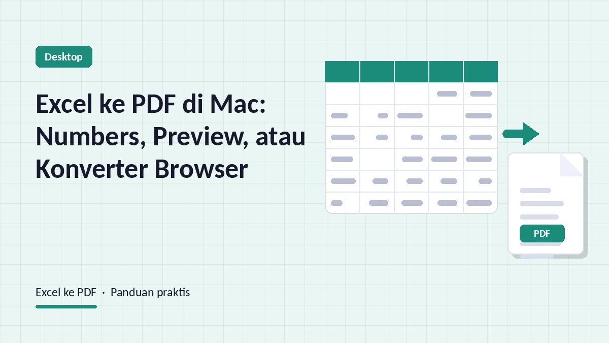 Excel ke PDF di Mac: Numbers, Preview, atau Konverter Browser