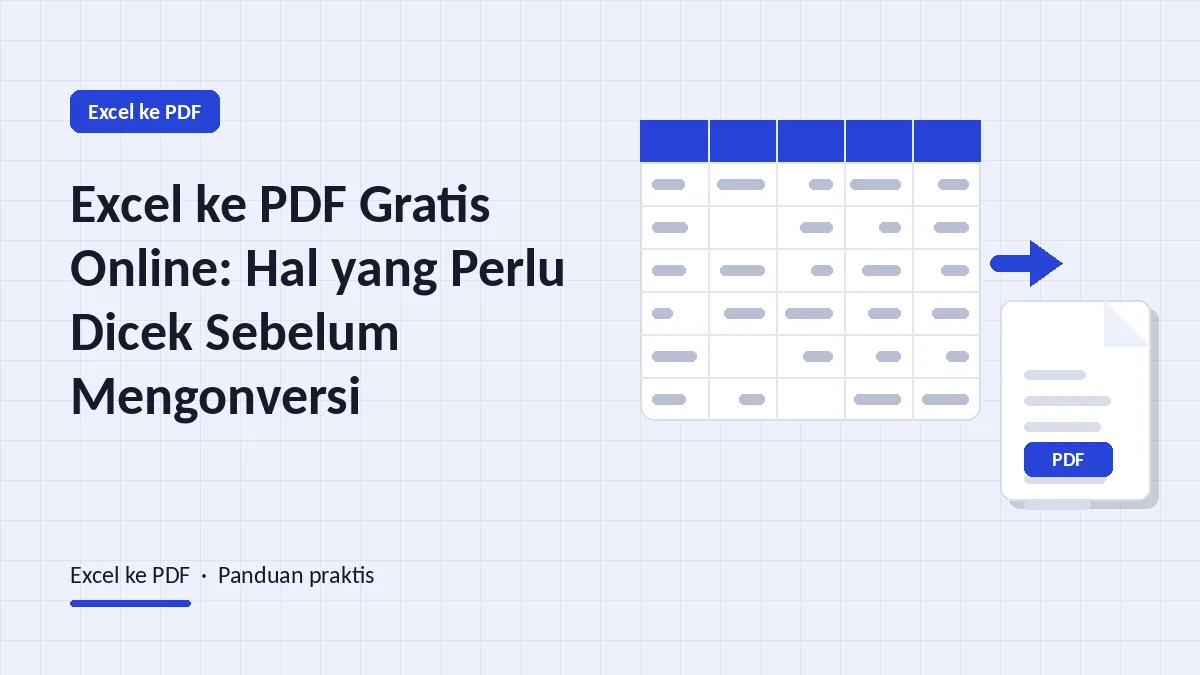 Excel ke PDF Gratis Online: Hal yang Perlu Dicek Sebelum Mengonversi