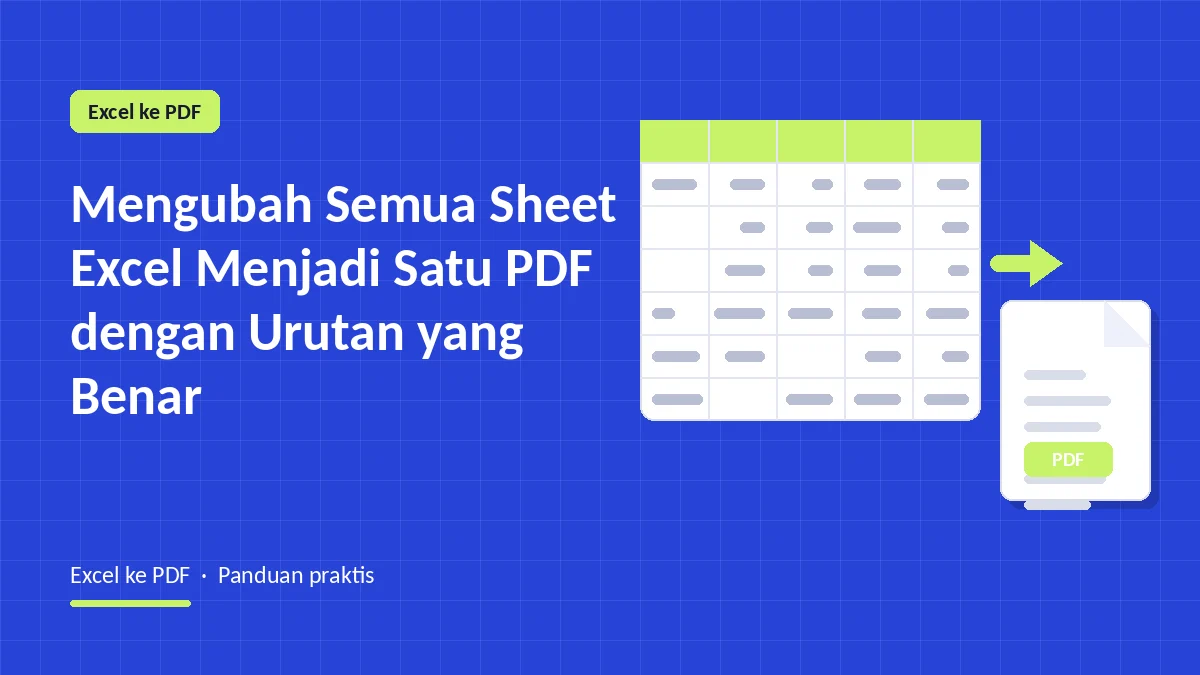 Mengubah Semua Sheet Excel Menjadi Satu PDF dengan Urutan yang Benar