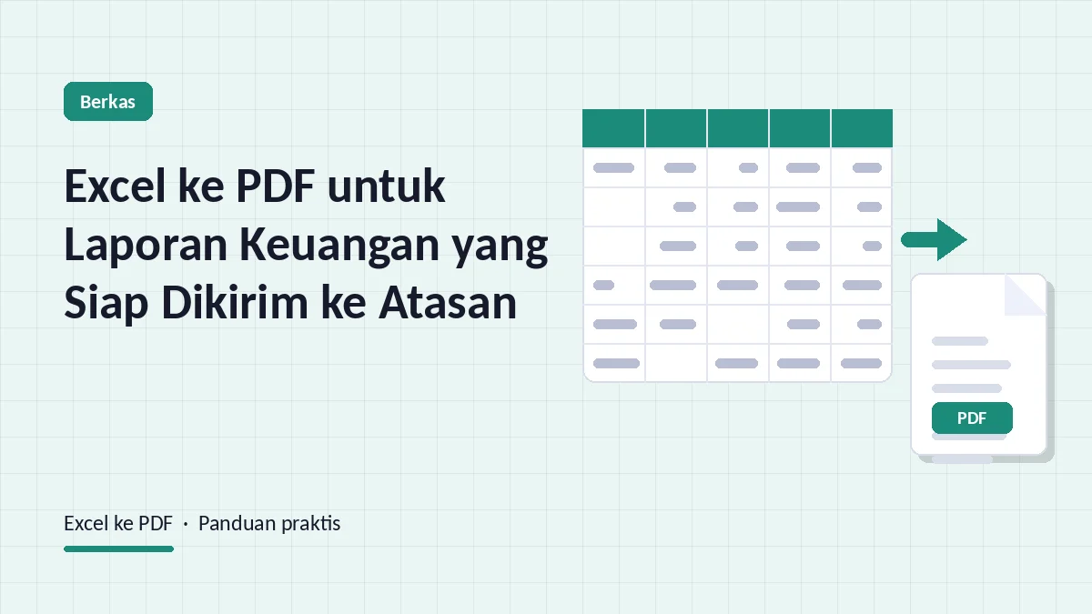 Excel ke PDF untuk Laporan Keuangan yang Siap Dikirim ke Atasan