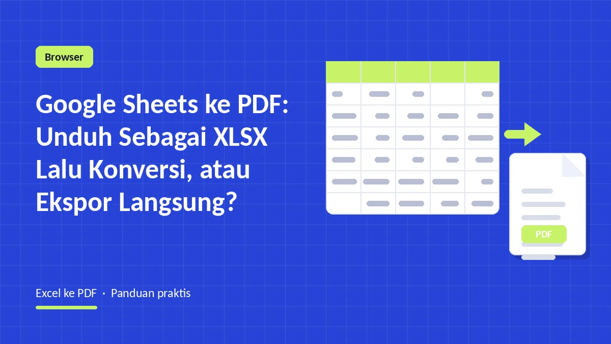 Google Sheets ke PDF: Unduh Sebagai XLSX Lalu Konversi, atau Ekspor Langsung?