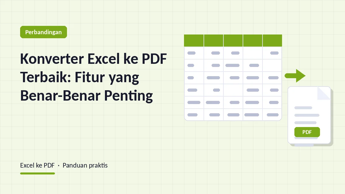 Konverter Excel ke PDF Terbaik: Fitur yang Benar-Benar Penting