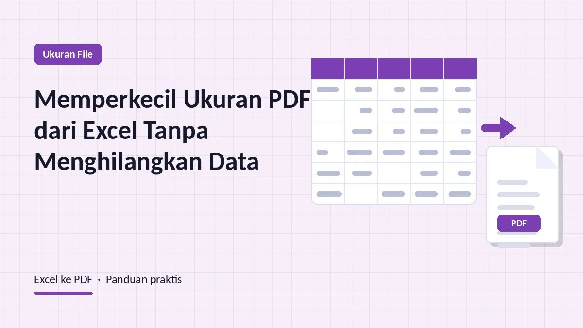Memperkecil Ukuran PDF dari Excel Tanpa Menghilangkan Data