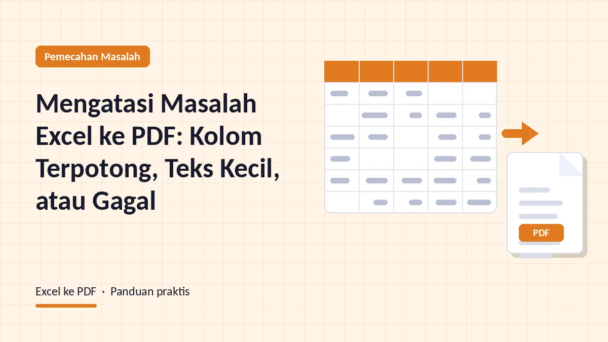 Mengatasi Masalah Excel ke PDF: Kolom Terpotong, Teks Kecil, atau Gagal