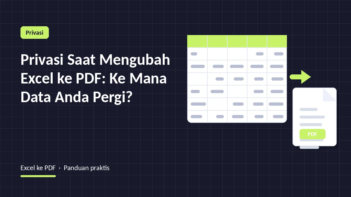 Privasi Saat Mengubah Excel ke PDF: Ke Mana Data Anda Pergi?